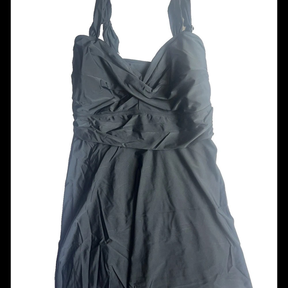 Summer Mac One piece womans bathing Suit Black Dress plus size 24W NWOT's